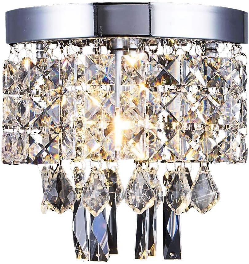 Crystal Chandelier,Chandeliers Ceiling Lights,Modern Chandelier Lighting Fixture that holds 3 E14 light for Bedroom,Living Room, Hallway,Bar