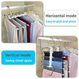 Trouser rack saves space, 2 Pack for S-shaped stainless steel clothes trouser rack, anti-slip design, Anti-Slip Design,Clothes Closet Storage Organizer for Pants Jeans Trousers Skirts Scarf