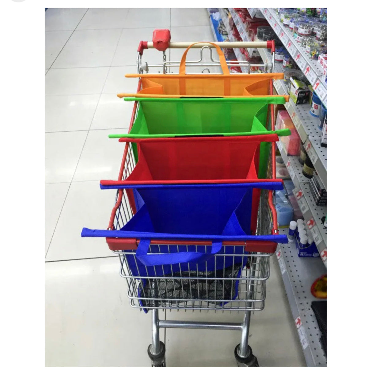 4-Piece Shopping Trolley Bags Organizer Set