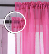 Bedroom Curtains 63 inch Length Sheer Curtain Pink Purple Ombre Curtains Rod Pocket Drapes for Girls Living Room Mermaid Bedroom Decor, 1 Panel(Pink Purple, 40"x63")