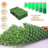 10 x Marlow Artificial Hedge Grass Boxwood Garden Green Wall Mat Fence Outdoor