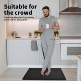 Anti Fatigue Mat Kitchen, Non-Slip Cushioned Kitchen Rugs Comfort Standing Mats for Kitchen, Floor, Office, Sink, Laundry, 71x44x1.2 CM, Black