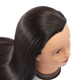 26"-28" Long Hair Mannequin Head Stnthetic Fiber Hair Hairdresser Practice Styling Training Head Cosmetology Manikin Doll Head With Clamp (6F1919LB0220)