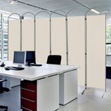 6-Panel Folding Room Divider, Privacy Screen, Portable Polyester Fabric Wall Divider and Separator, Freestanding Privacy Protection for Living Room, Bedroom, Office