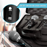 3 Piece Professional Dynamic Microphone Kit Cardioid Unidirectional Vocal Handheld MIC with Hard Carry Case & Bag, Holder/Clip & 26ft XLR Audio Cable to 1/4'' Audio Connection (PDMICKT34)