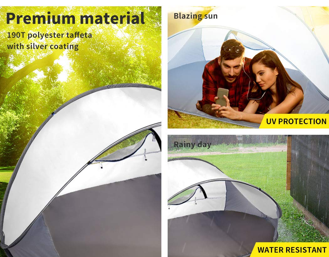 Mountview Pop Up Tent Camping Beach Tents 4 Person Portable Hiking Shade Shelter