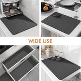 Coffee Mat Rubber Backed Absorbent Hide Stain Under Coffee Maker Coffee Machine Dish Drying Mat for Kitchen Counter-Coffee Bar Accessories Fit Coffee Pot Espresso Machine Dish Rack-40*50 cm