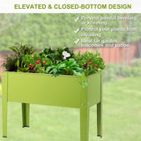 Raised Garden Bed, Elevated Planter Box W/Legs, Metal Standing Garden Stand for Backyard & Patio, Indoor & Outdoor Grow Container for Vegetables, Flowers, Herbs (61 x 31 x 45 cm (L x W x H))