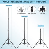 Softbox Photography Lighting Kit: Photo Studio Equipment 30 x 30 inches with E27 85W 5400K Light Bulb and Adjustable Height Light Stand for Filming Video, Photo Shooting and Streaming