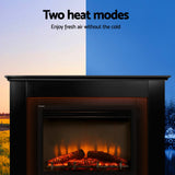 Devanti Electric Fireplace Mantel Portable Wood Heater 3D Flame Effect 2000W