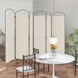 6-Panel Folding Room Divider, Privacy Screen, Portable Polyester Fabric Wall Divider and Separator, Freestanding Privacy Protection for Living Room, Bedroom, Office