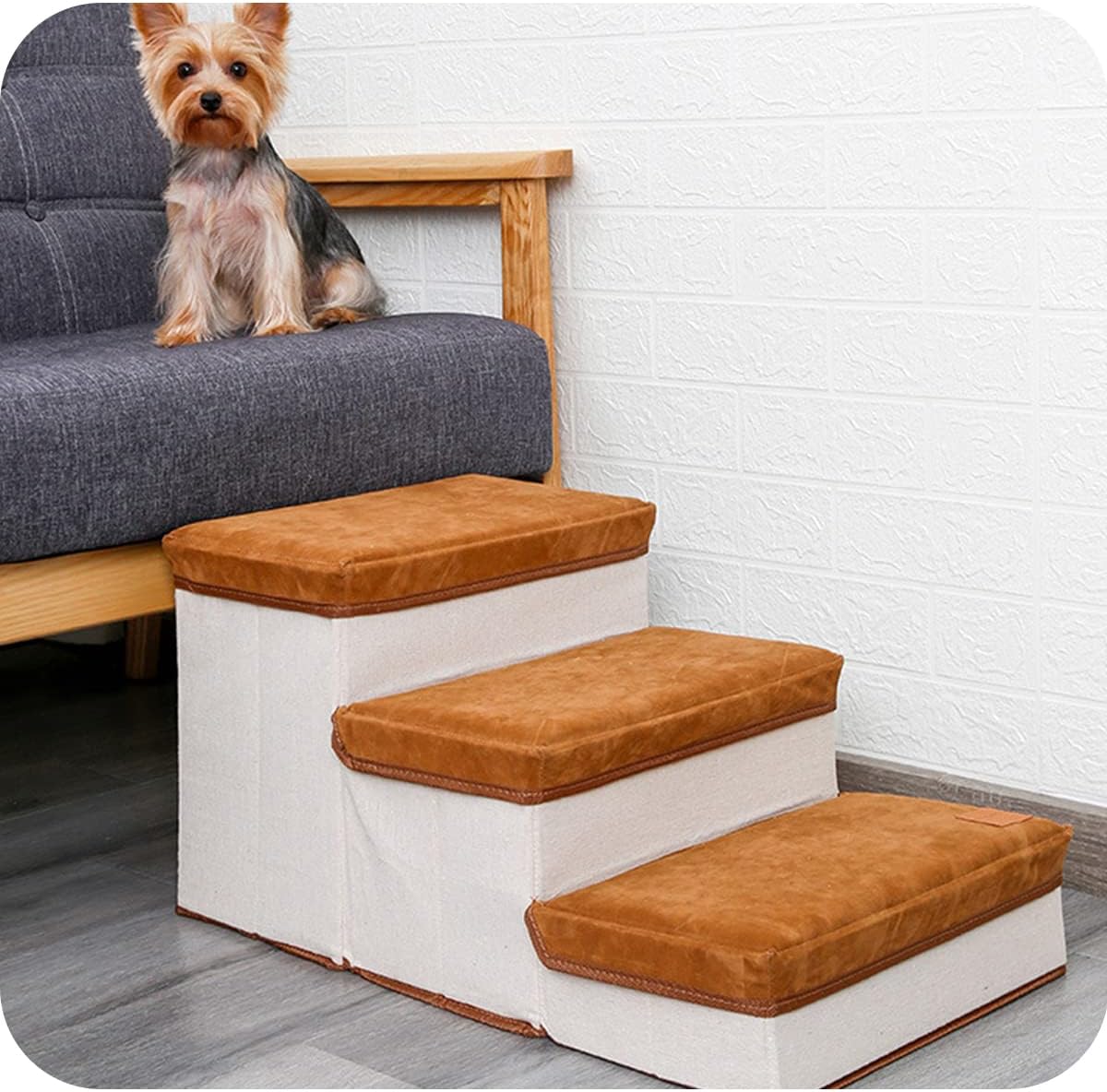 Dog Stairs for Small Dog, Dog Steps for High Beds, Pet Steps for Couch Sofa Under 60 Pounds