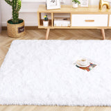 Soft Fluffy Area Rug Modern Shaggy Bedroom Rugs for Kids Room Extra Comfy Nursery Rug Floor Carpets Boys Girls Fuzzy Shag Fur Home Decor Rug