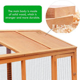 Pet Scene Rabbit Cage Wooden Chicken Coop Hutch Cage Small Animal Cage Outdoor Enclosures 150x90x70cm