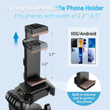 178CM Cell Phone Tripod, Selfie Stick Tripod with Remote for iPhone, 360° Portable Camera Stand Fit for GoPro Pole/iPhone/Android/Camera/Ring Light, Live Stream/Vlogging/Photography.