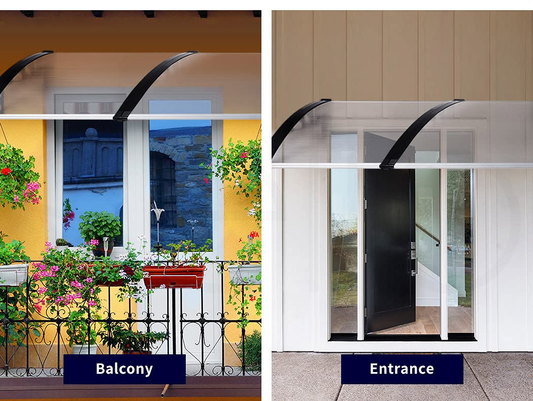 Window Door Awning Outdoor Canopy UV Patio Rain Cover DIY 1M X 4M