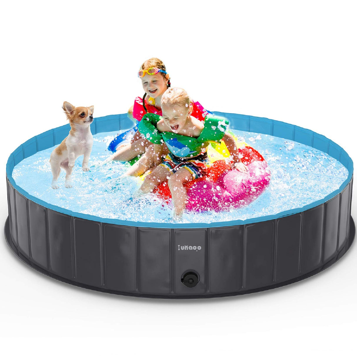 Foldable Dog Pet Pool Portable Kiddie Pool for Kids, PVC Bathing Tub, Outdoor Swimming Pool for Large Small Dogs