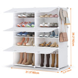 Shoe Rack, 5 Tier Shoe Storage Cabinet 20 Pair Plastic Shoe Shelves Organizer for Closet Hallway Bedroom Entryway