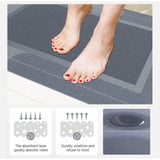 Earth Bath Mat,Semicircle Bathroom Rug Mat,Nonslip Bathroom Floor Mats,Super Absorbent,Quick-Dry,for Tub,Shower,Floor and Bathroom(40*60cm)