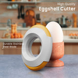 Egg Cutter for Hard Boiled Eggs – Compact, Easy-to-Use Egg Topper Kitchen Tool for Quickly Cutting Off the Tops of Cooked Eggs (2 Pack)