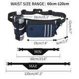 Hands Free Dog Leash with Multi-Functional Waist Bag,Shock Absorption Reflective Bungee Leash and Poop Bags, Adjustable Running Belt for Walking Dogs,Jogging and Running (Navy)