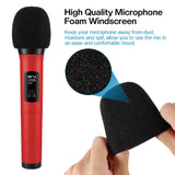 Wireless Microphone Dual Professional Cordless Dynamic Mic Handheld Microphone System for Amplifier, PA System, Karaoke, Meeting, Party, Church, DJ, Wedding, 100ft