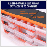 22 Drawers Storage Cabinet Tool Box Bin Organizer