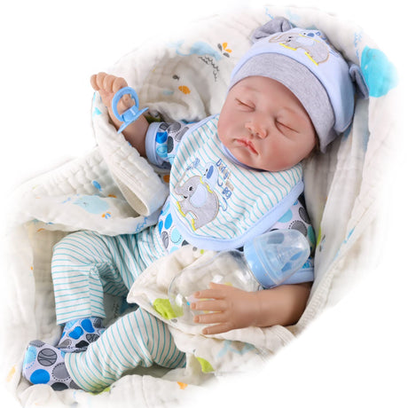 Sleeping Reborn Baby Doll, 22 Inch Lifelike Baby Doll Boy