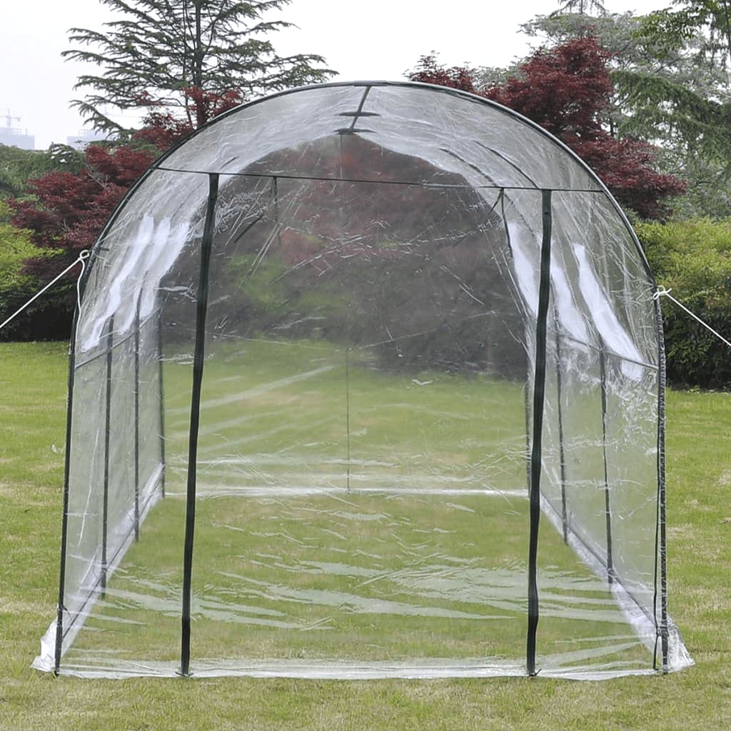 Outdoor Walk-in Tunnel Greenhouse with 6 pcs Mosquito-Free Window Garden Large Portable Gardening Plant Hot House Powder-Coated Steel Frame Plant House