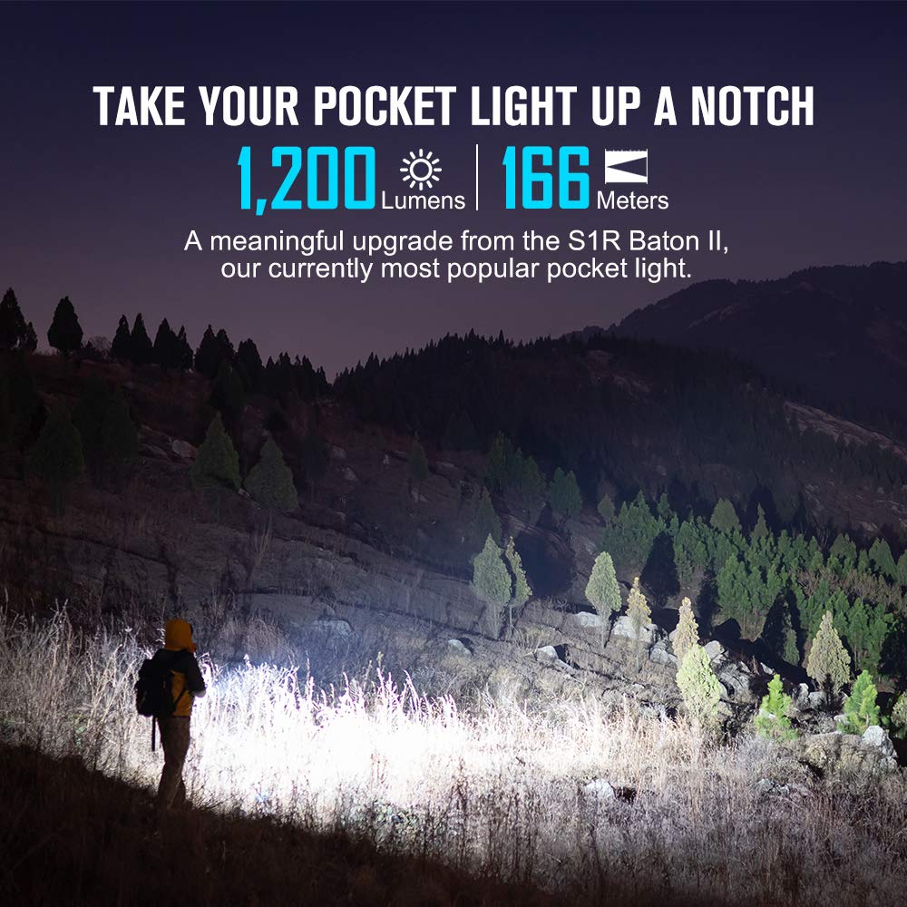 OLIGHT Baton 3 1200 Lumens Compact Rechargeable Flashlight