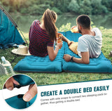 Camping Mat Self Inflating Camping Sleeping Mat, 10cm Thick Ultralight Camping Mattress with Pillow Folding Sleeping Pad Camp Air Bed Compact Inflatable Roll Camping Mattress for Outdoor