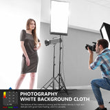 10 x 20FT / 3 x 6M PRO Photo Studio 100% Pure Polyester Collapsible Backdrop Background for Photography,Video and Televison (Background ONLY) - White