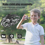 Flying Spinner Pro, Hand Operated Mini Drone, 360° Rotating and Shining LED Lights for Kids Adults Indoor & Outdoor Fun (Black)