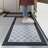 [2 PCS] Jabykare Non Slip Absorbent Kitchen Floor Mat for Standing Front Sink - Non-Skid & Comfort Kitchen Rugs and Mats, Door Mat for Laundry, Kitchen (Dark Blue)