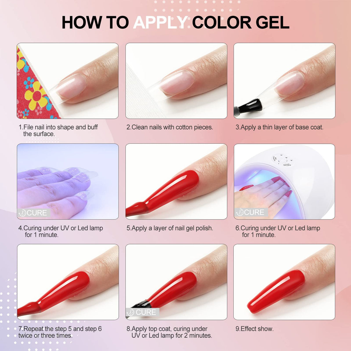 38 Colors Gel Nail Polish Kit with UV Light,36W LED+UV Nail Lamp Curing Gel Polish Set with Popular Gel Nail Polish Base Top Coat Gel Nail Set DIY at Home,Nail Manicure Tools for Nail Design