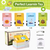 Educational Toys for 2 3 4 Years Old 112 Talking Baby Flash Cards, Learning Resource Electronic Interactive Toys for 2-4 Year Old Boys Girls Toddlers Kids Birthday Gifts Ages 2 3 4 5