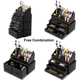 Makeup Cosmetic Organiser Storage Box Case with 12 Drawers (Black)