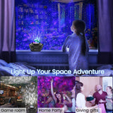 Galaxy Projector,Star Projector Light Ocean Wave Star Night Light ,Adjustable Lightness Remote Control Timer 10 Lighting Modes ,Built-in Music Speaker for Kids Bedroom Christmas Wedding Gift