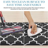 Anti Fatigue Kitchen Floor Mat - Cushioned Kitchen Rug,Non Slip Waterproof Kitchen Foam Mats,Thick Comfort Mat for Kitchen, Home, Office, Sink, Laundry 44x70cm Black