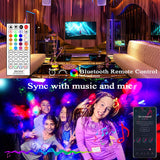 20m Bluetooth LED Light Strip,Inscrok LED String Lights, LED Strip Light Controlled by Smart Phone APP,Music Sync LED Lights Strip for Bedroom Decor, Room Decor, Children's Room