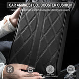 Universal Car Armrest Cover, Auto Center Console Pad, 5cm High PU Leather Arm Rest Cushion Pads, Armrest Protector, Fit for Most Car, Vehicle,Truck Accessories