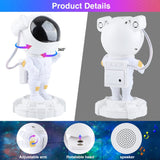 Astronaut Galaxy Projector Starry Night Light with Wireless Bluetooth Speaker Base Timer LED Star Projector Nebula Lamp for Bedroom Ceiling,Gifts for Children Adults