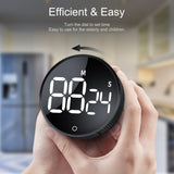 Digital Kitchen Timers, Visual timers Large LED Display Magnetic Countdown Countup Timer for Classroom Cooking Fitness Baking Studying Teaching, Easy for Kids and Seniors (Black)