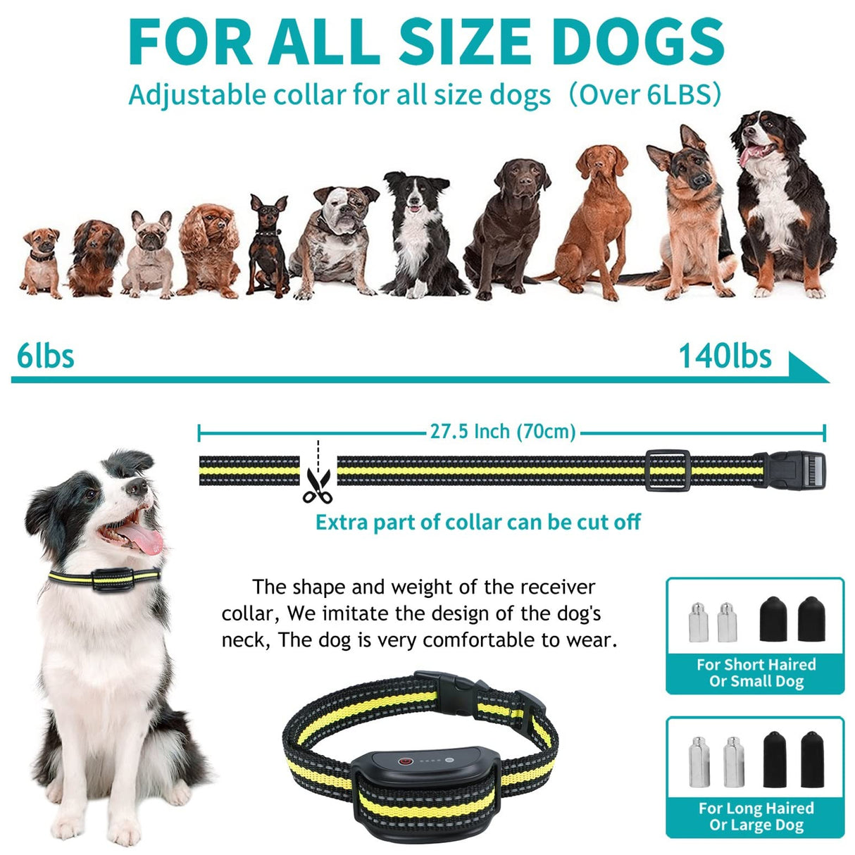 Dog Training Collar, Dog Shock Collar with 1650Ft Remote, IPX7 Waterproof Dog Collar with Beep, Vibration, Shock, Adjustable 0 to 99 Shock Vibration Levels Dog Training Set for Small Medium Large Dogs