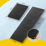 2PCS Kitchen Rug and Mat Set, 12mm Thick, Cushioned Anti-Fatigue Floor Mats Runner, Thick Waterproof Non-Slip Padded, Comfort Standing Mats for Floor, Kitchen, Office, Sink, Laundry, (44 x 74cm+44 x 150cm)