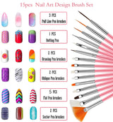 Acrylic Nail Kit with Everything Gel Nail Polish Set Starter Kit for Coffin Nails with 12W LED UV Nail Lamp Nail Art Tool Foundation & Base Top Coat Gel Nail Kit for Nails Acrylic Nail Kit