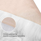 Soft Fluffy Rug Faux Sheepskin Fur Area Rug Shaggy Couch Cover Seat Cushion Furry Carpet Beside Rugs for Bedroom Floor Sofa Living Room Runner, 60x180cm