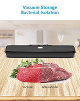 Vacuum Sealer Machine, Automatic Food Sealer With Air Sealing System, Dry & Moist Modes, Led Indicator Light, Food Vacuum Sealer for Food Preservation,package with 15 Pack Vacuum Sealer Bags