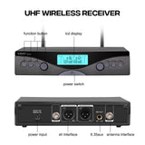 G-MARK Wireless Microphone System, Professional UHF Dual Channel Handheld Cordless Dynamic Mic Set for Home Karaoke,Church, DJ, Wedding, Meeting, Events, 200ft Range