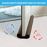 Twin Draft Guard Extreme, Original Door Draft Stopper, Single, Brown Year-Round Insulator, Trademarked and Patented Under Door Draft Stopper